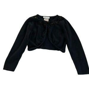 Bonnie Jean, girls black sweater with embellishments size: 6X